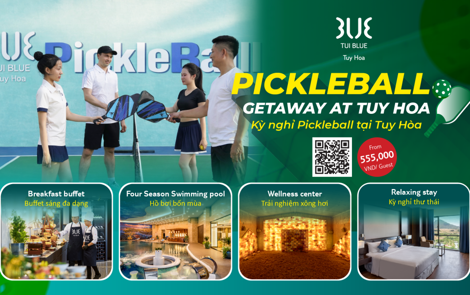 tui blue, tuy hoa, pickleball, getaway