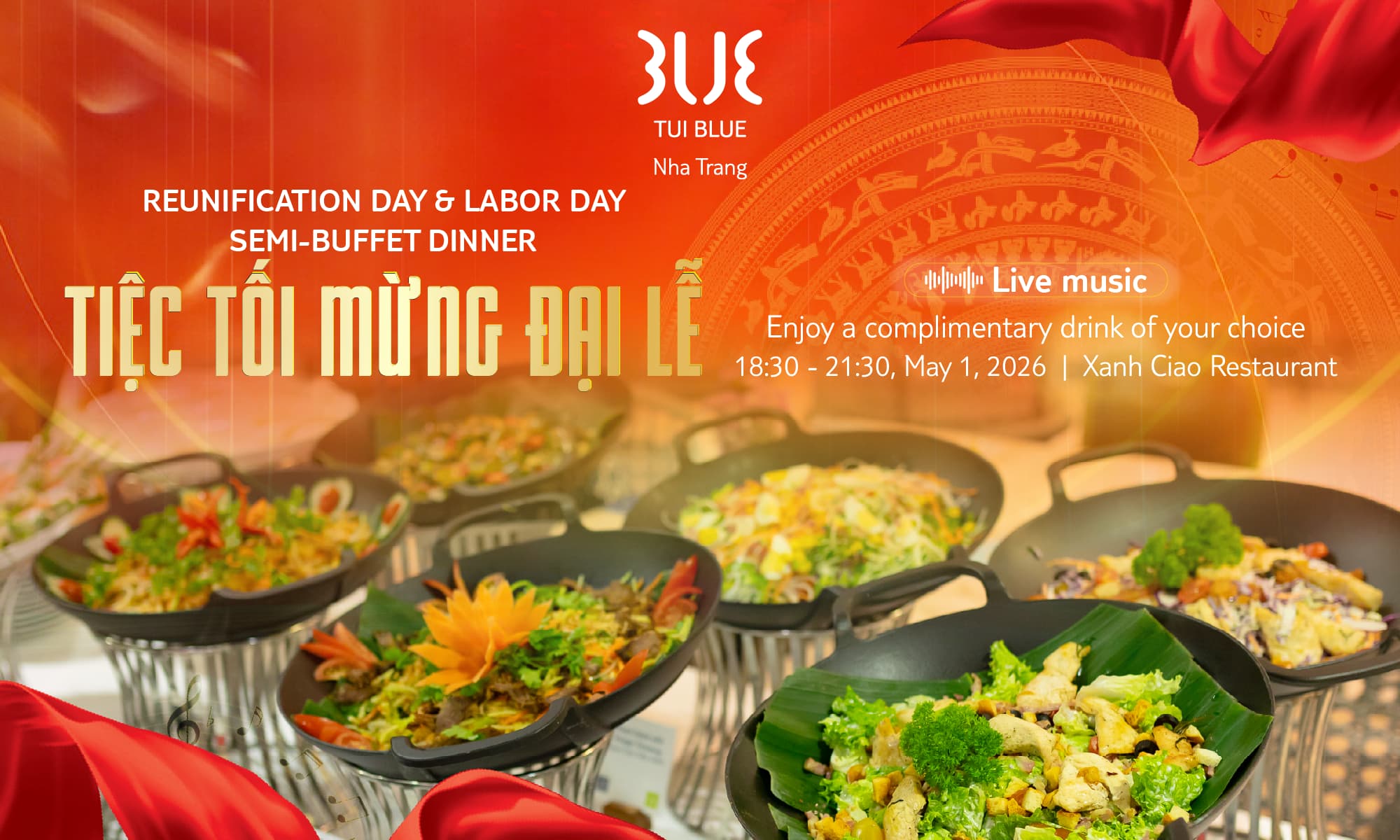 reunification, holiday, labor day, dinner, buffet, music