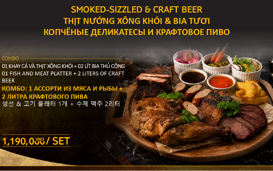 SMOKED-SIZZLED, CRAFT BEER, food
