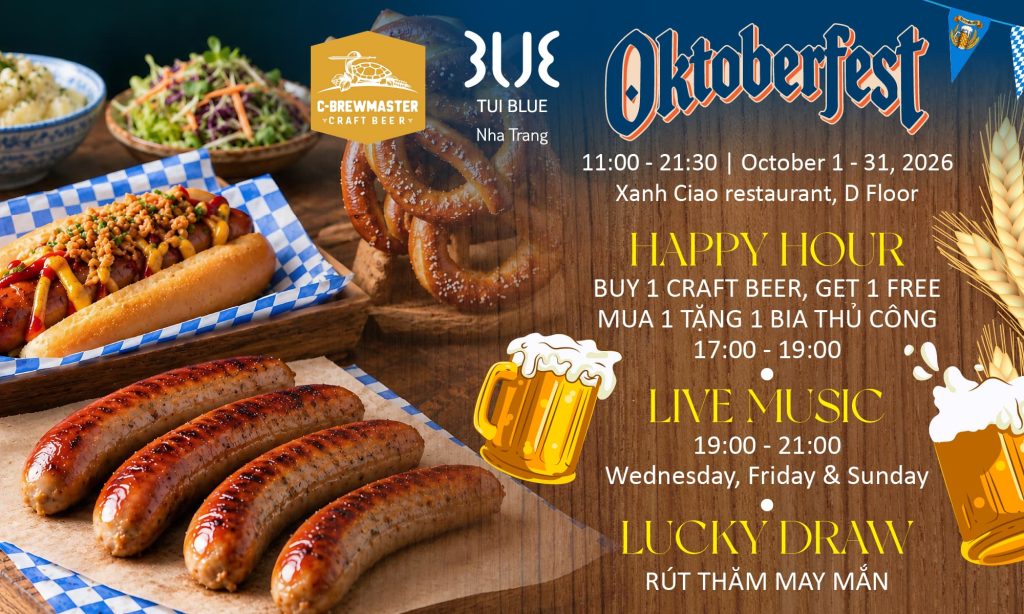 tui blue, nha trang, oktoberfest, beer, live music, happy hour