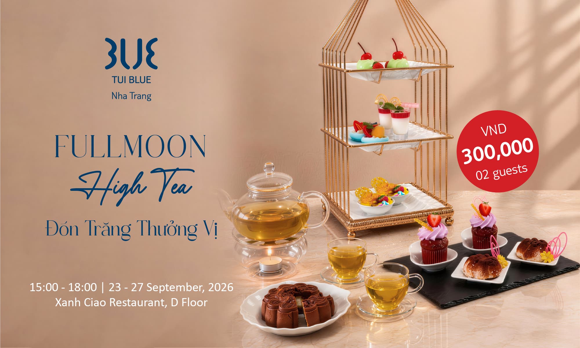 afternoon tea, high tea, trà chiều, full moon, trung thu, mid-autumn